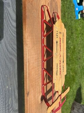 Radio flyer mini wood sled model no. 551 authentic miniature Christmas decor